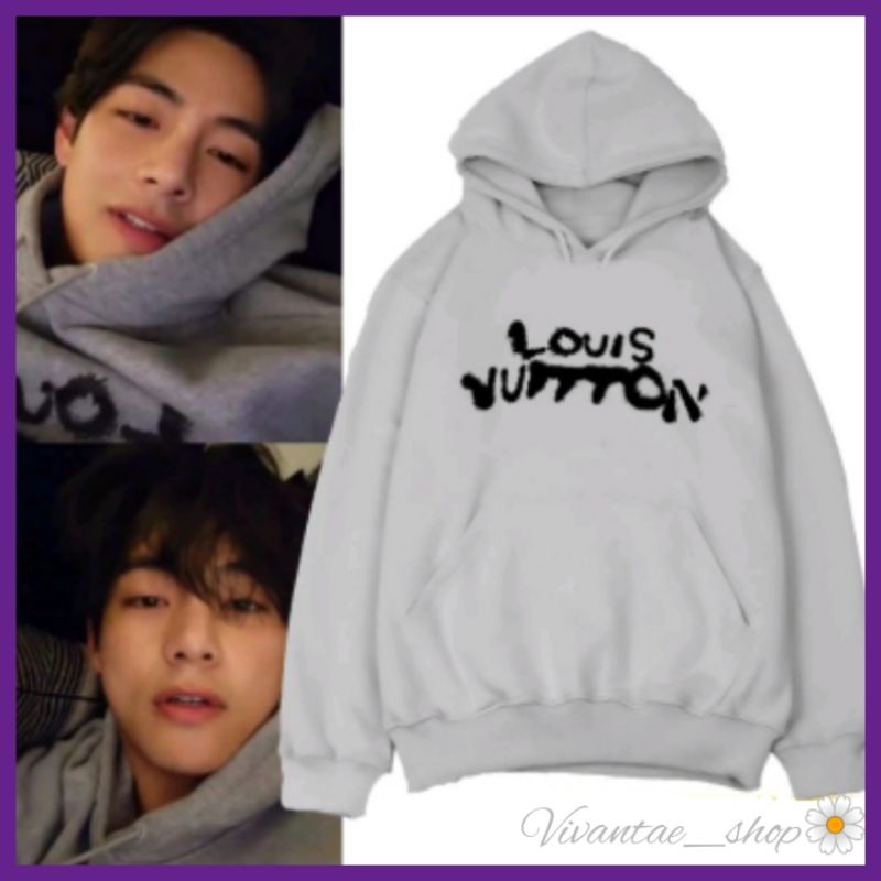 Taehyung black clearance and white hoodie