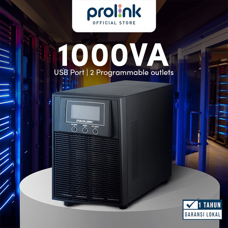 Prolink Online UPS 1000VA 900Watt Uninterruptible Power Supply+Power Backup+Stabilizer