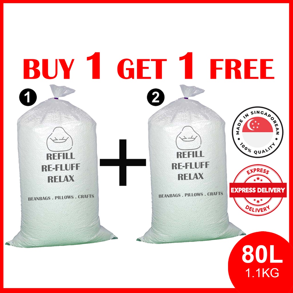 [BUY 1 GET 1] Bean Bag Refill Bean Filling Quality EPS Beanbag