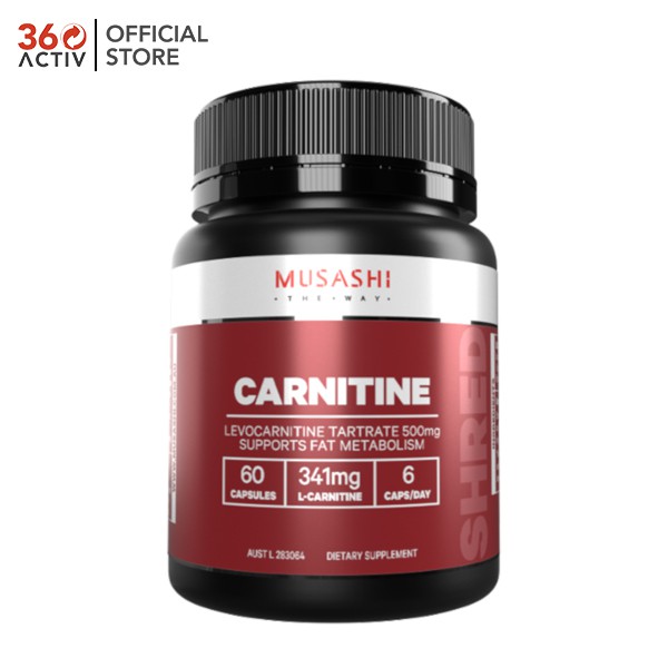 Musashi Carnitine Capsule To Support Fat Metabolism 60 Capsules Shopee Singapore