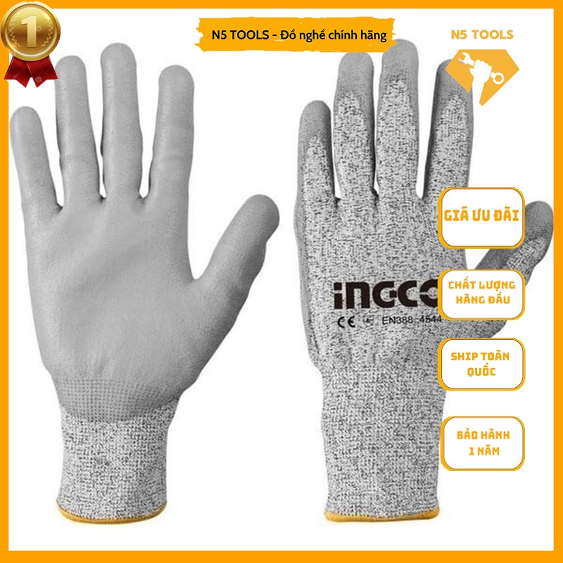 Ingco AntiCutting Glove Level 5, Genuine Product AntiPiercing