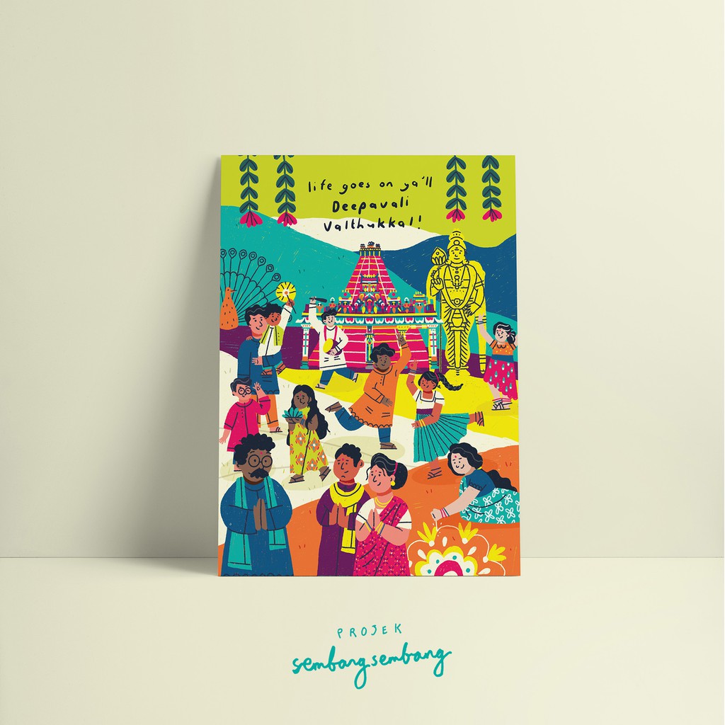 postcard - raya aidilfitri / new year / deepavali vathukkal / christmas ...