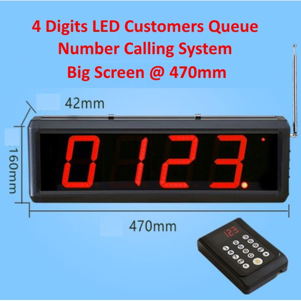 Local WARRANTY Wireless Queue Number Display / Calling System / 4 ...