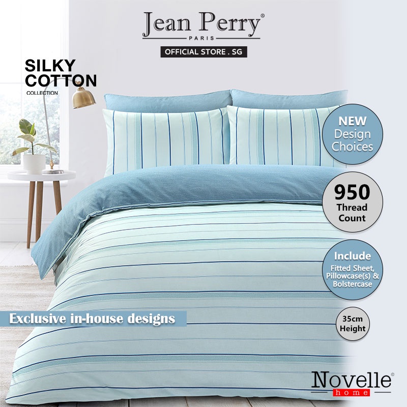 Novelle 950TC Silky Cotton Bedsheet Set I Fitted Sheet I Bedsheet Cover