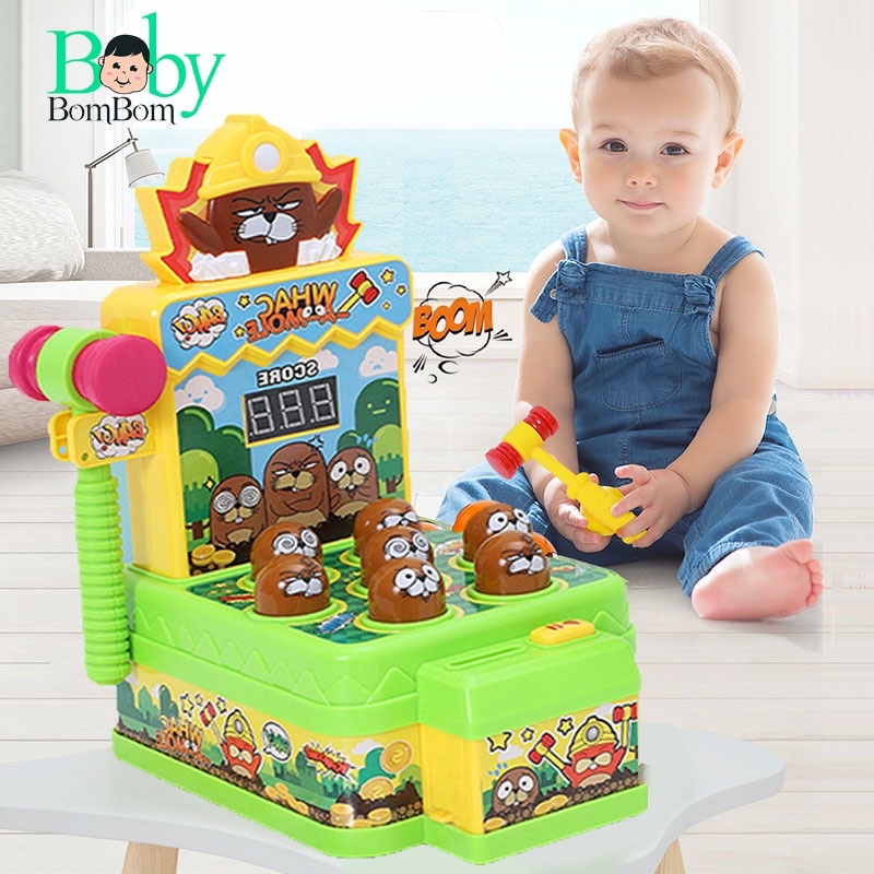 [SG STOCK] Whack A Mole Childhood Arcade Toy Game Interactive Family Kids