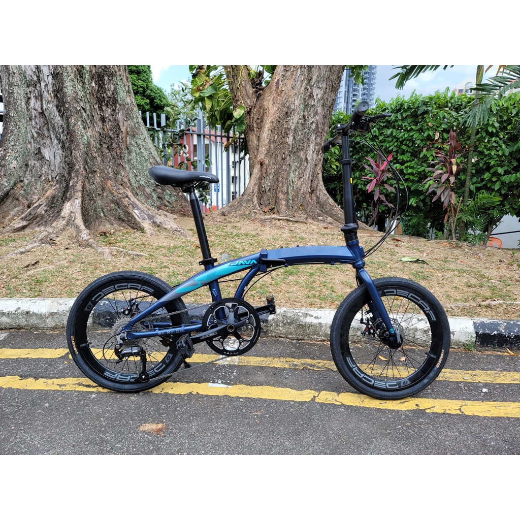 Latest 2022 Java Zelo Z3 V2 Improved Folding Bike 9 Speed Shimano Altus Hollow Tech 406 Decaf Rim Magiclamp 123