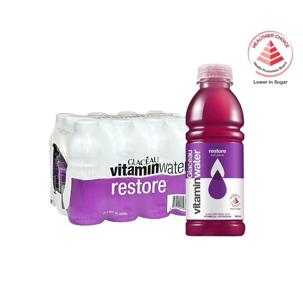 Glaceau Restore Fruit Punch Vitamin Water (500ml x 12 Bottles) Shopee