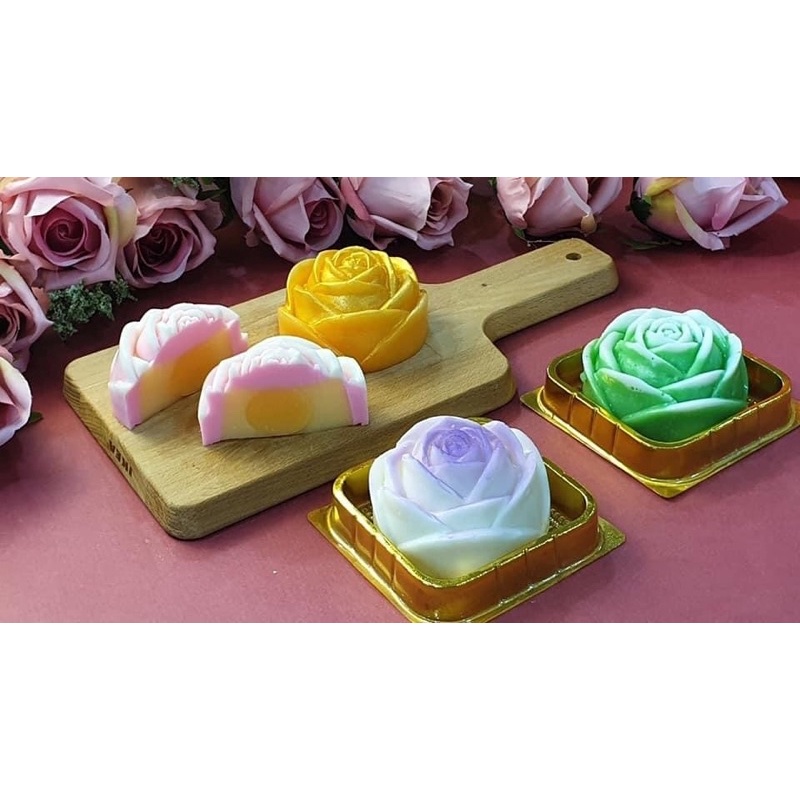 燕菜月饼模型模具Mooncake flower series mould, lotus, sakura, rose jelly ...