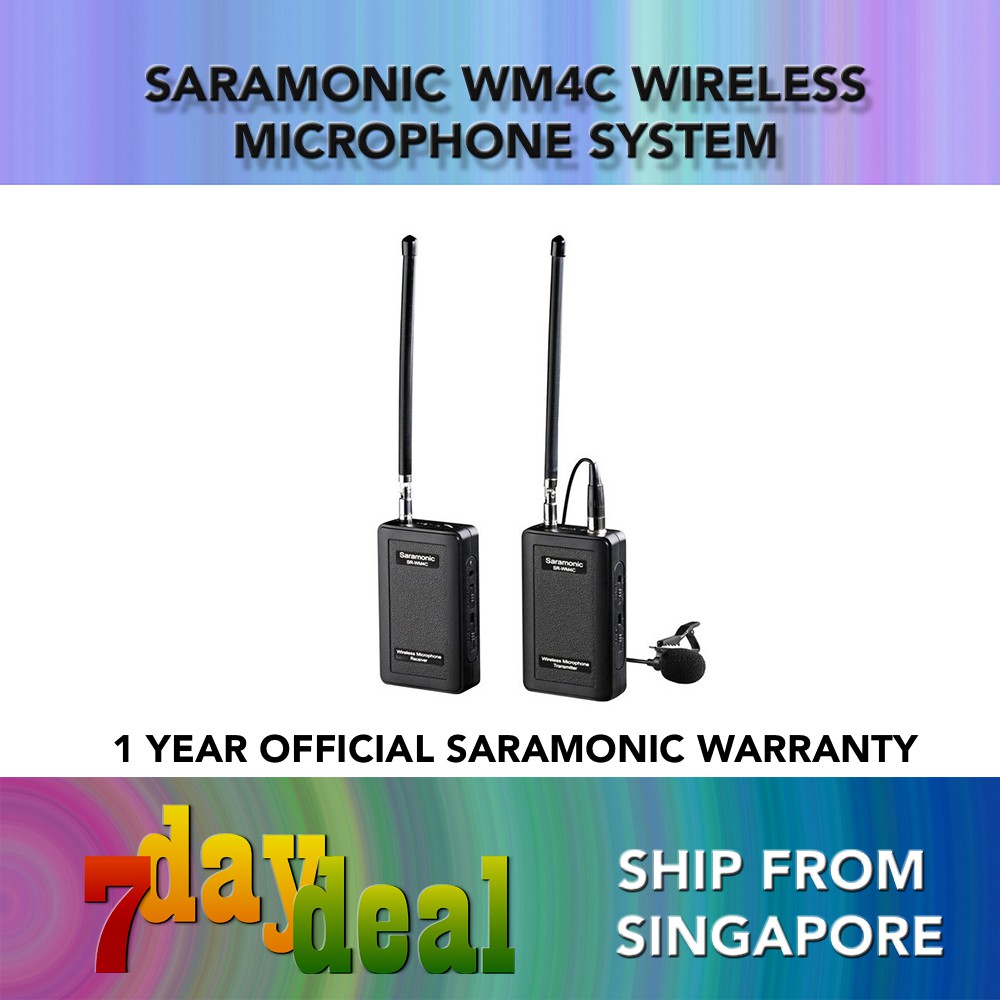 Saramonic SR-WM4C Wireless Microphone (4-Channel VHF Lavalier ...