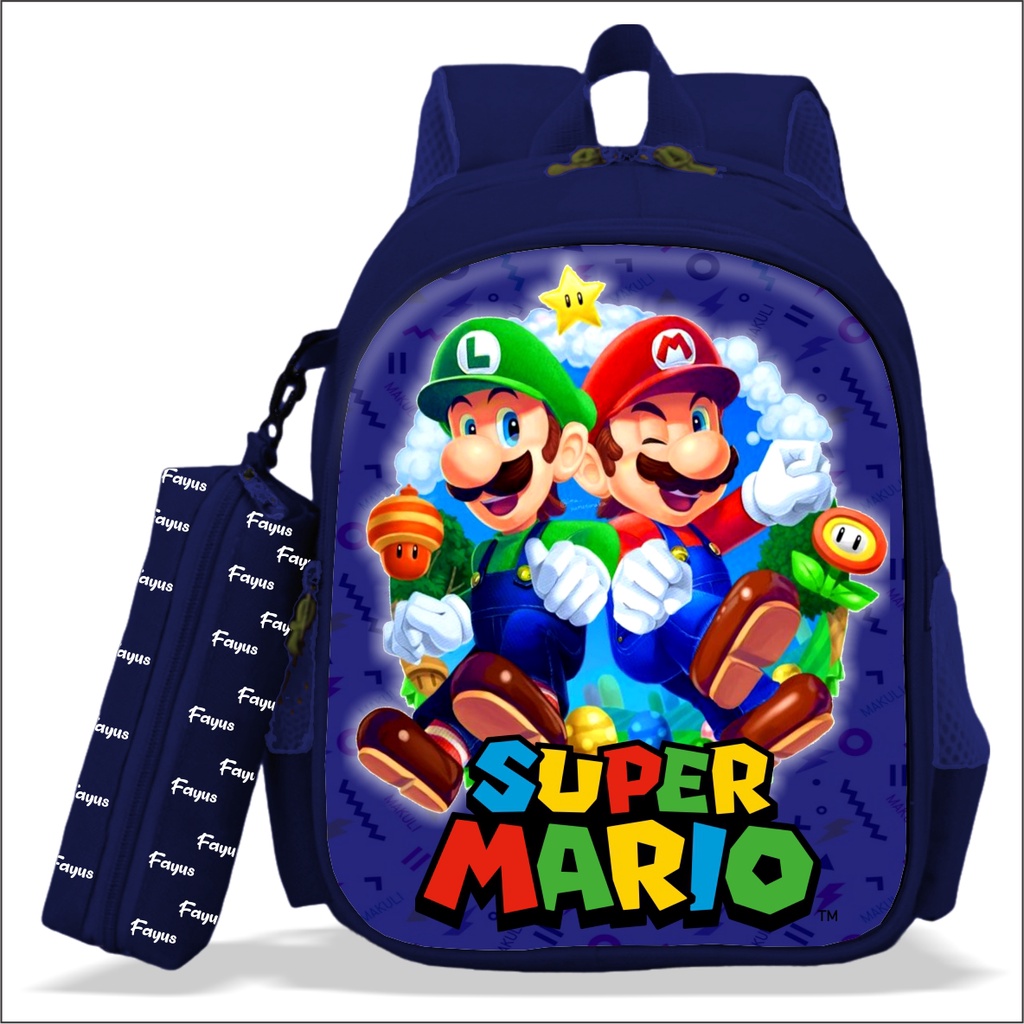 Original FAYUS - SUPER MARIO Tas - Children's School Bag PREMIUM SUPER ...