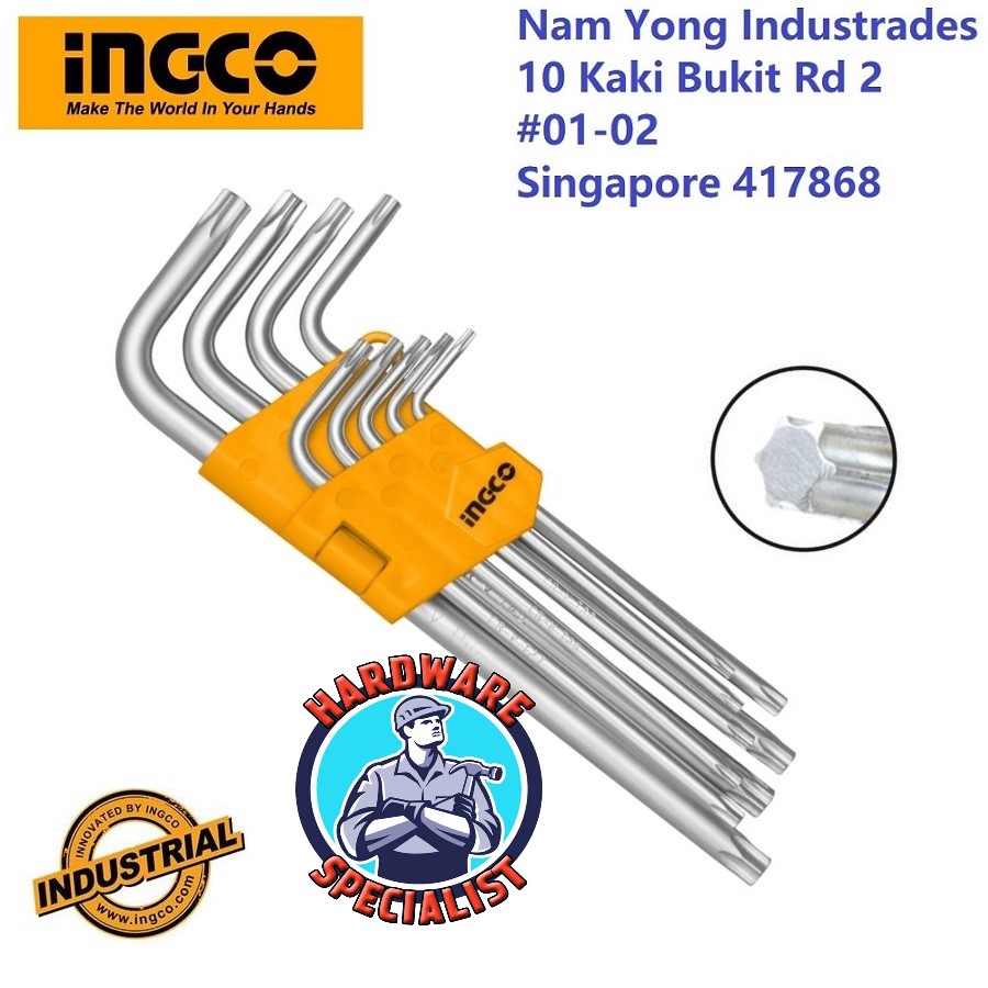 Ingco Hhk Pcs Torx Key Set Star Allen Key Set Hhk Hex Key Set Shopee Singapore