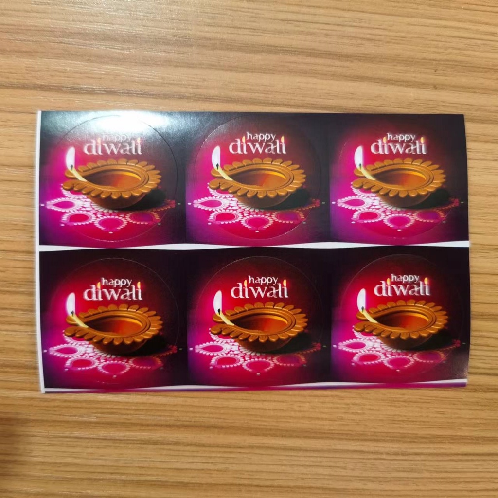 Deepavali Decor Sticker Diwali Diyas Gift Stickers | Shopee Singapore