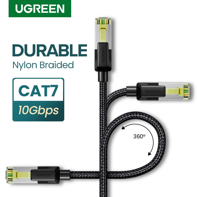 Ugreen Ethernet Cable Cat Strong Nylon Braided Internet Wire Cat Lan Cable For Ps Router