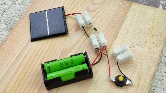 Solar LED Light Kit Use Solar Panel to charge Rechargeable AA Batteries ...