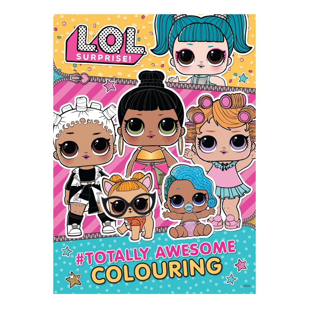 LOL Surprise Totally Awesome Colouring Book For Kids | Shopee Singapore