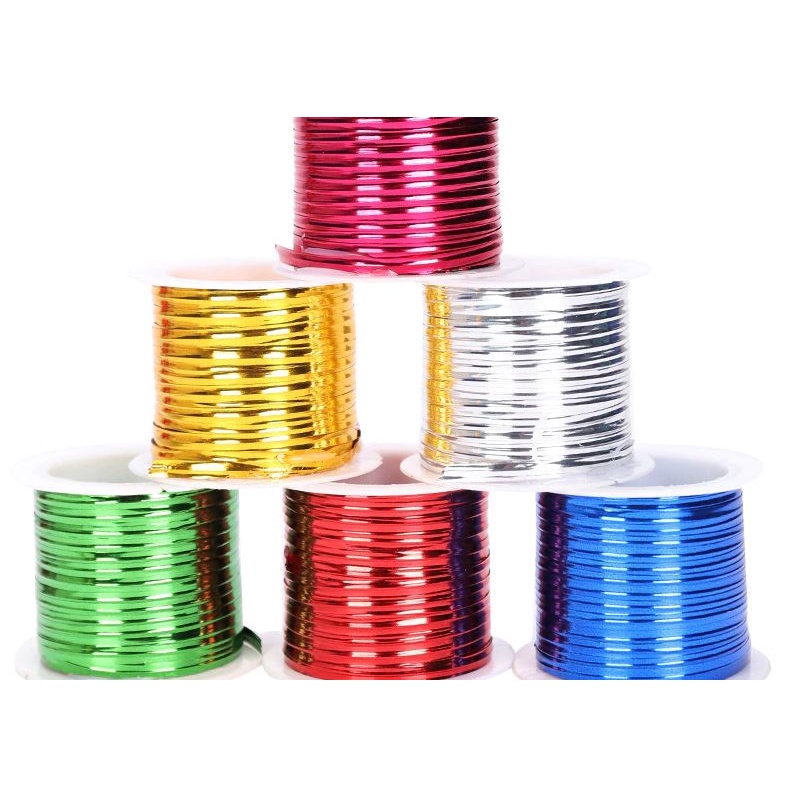 20Yard Twist Wire Tie Multicolor Packaging Wrap Ribbon Rope Food Bread ...