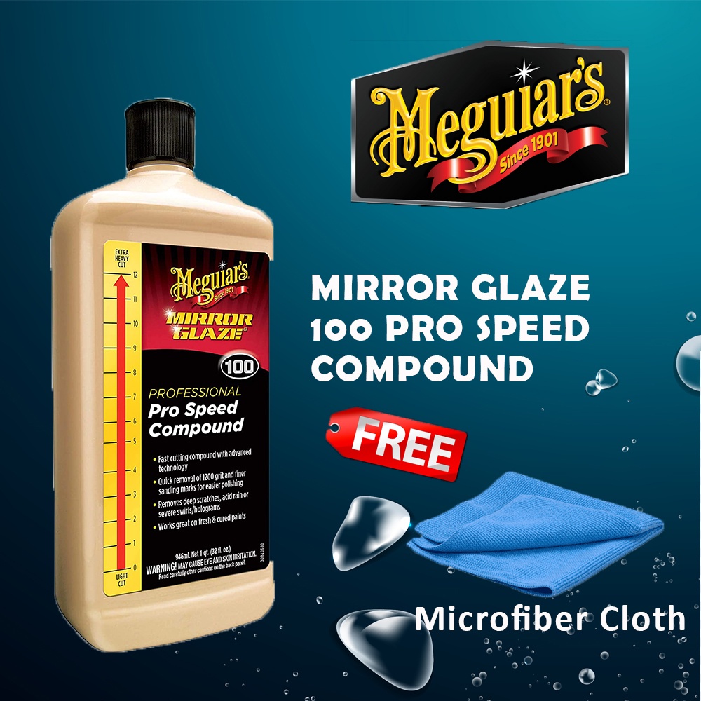  Meguiar's M100 Mirror Glaze Pro Speed Compound - 32 Oz