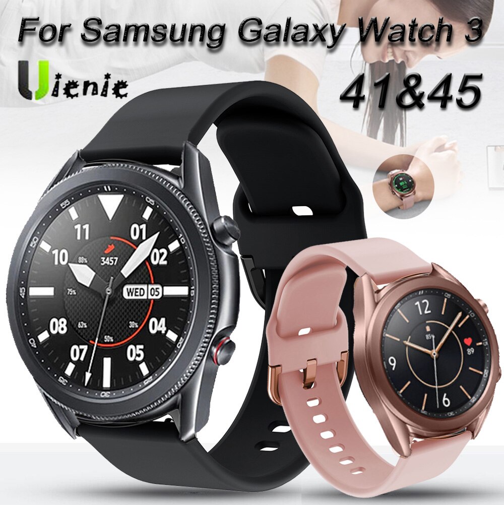 For Samsung galaxy watch 3 41mm 45mm Smart Watch 20mm watch strap Silicone Watchbands 22mm watch band bracelet