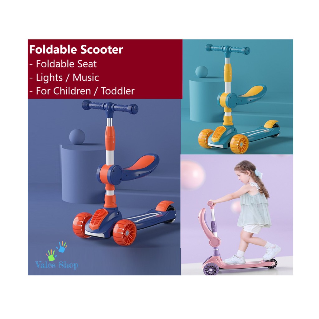 foldable Scooter for kids with lights and music