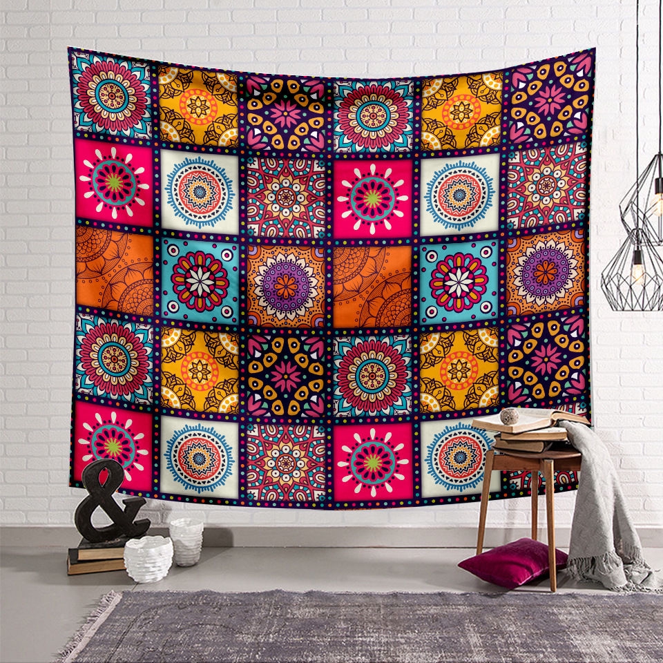 Bohemian Mandala Digital Printing Tapestry Hanging Cloth Can Be