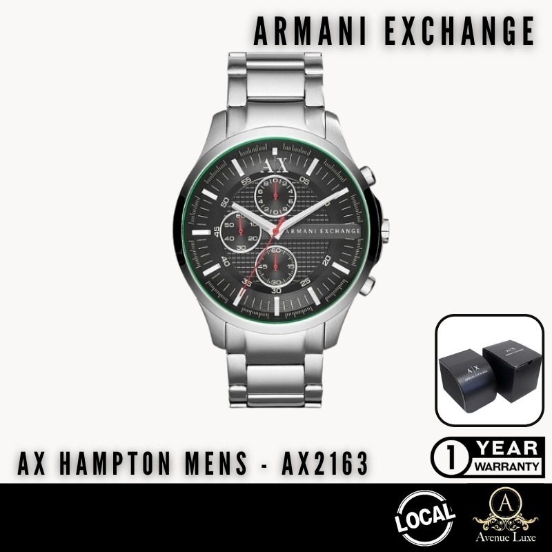 SG Armani Exchange AX2163 Hampton Chronograph Mens Watch Shopee Singapore