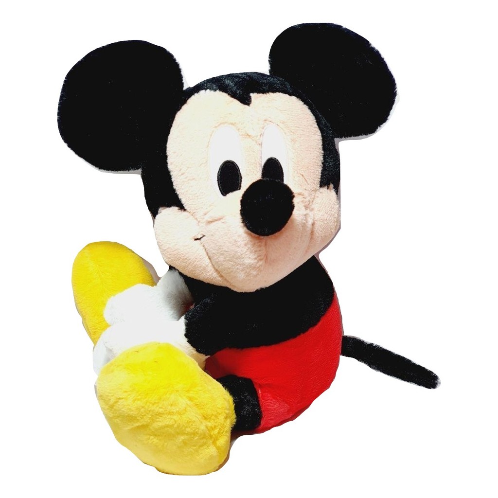 Disney Mickey Mouse Sitting with Velcro Hands Plush Gift Toy | Shopee ...