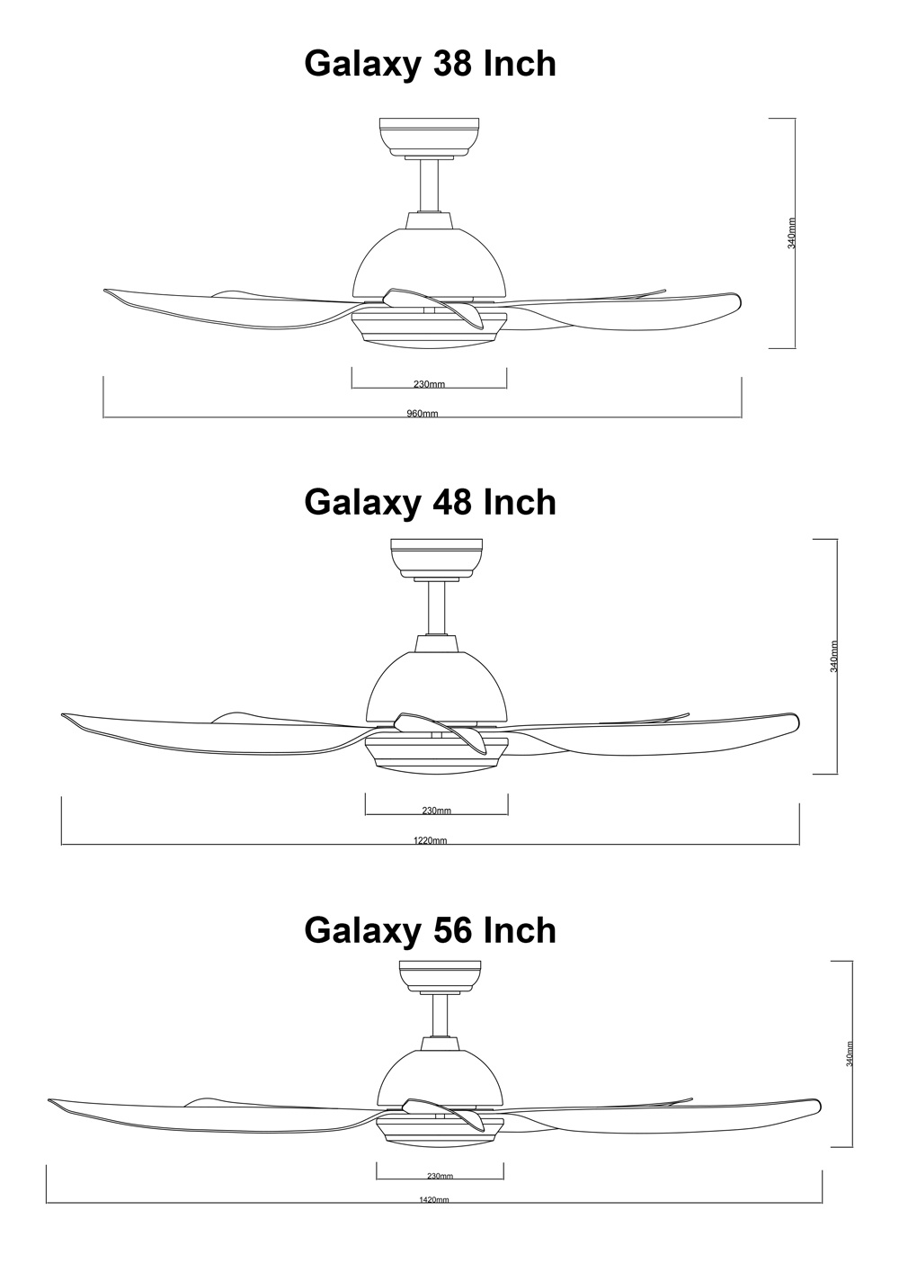 [INSTALLATION] FANCO GALAXY 5 38 / 48 / 56 Inch DC Motor Ceiling Fan with 3 tone LED Light