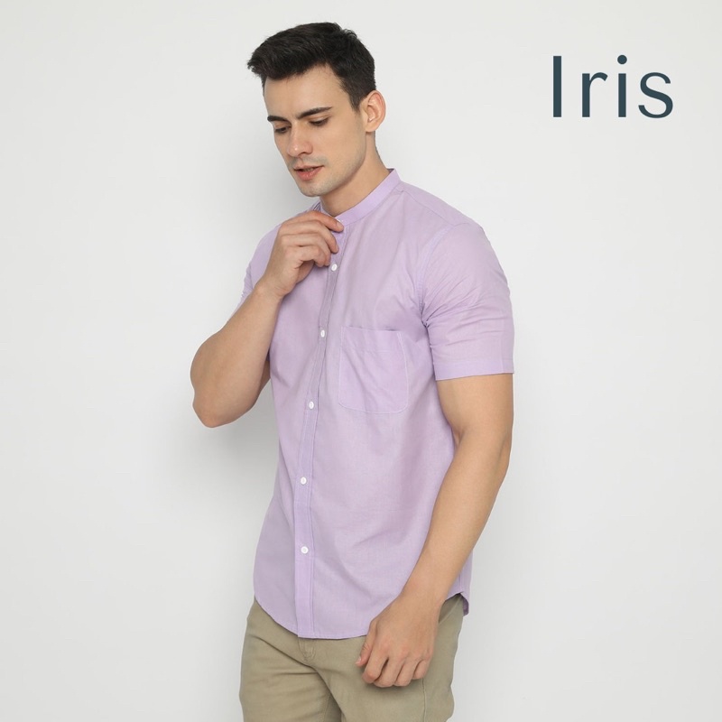 Purple short sleeve on sale shirt