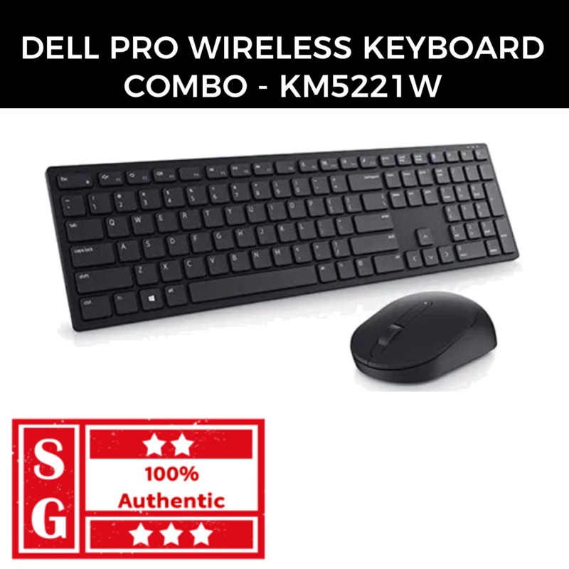 DELL PRO WIRELESS KEYBOARD AND MOUSE US ENGLISH KM5221W Dell