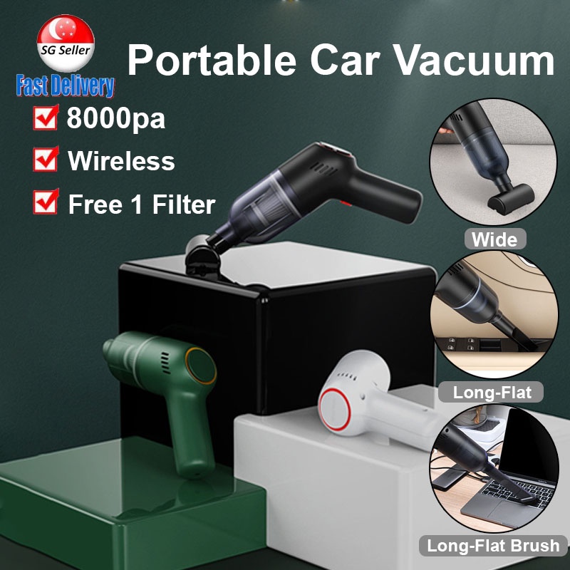 [SG Stock] Wireless Car Mini Vacuum Cleaner / 8000PA Suction / 120W