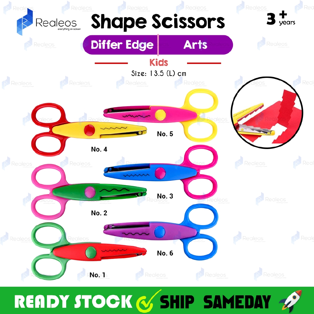 scissors stationery Handmade Children DIY 6 Patterns Album Lace Scissors  Card Photo Pattern Scissors Cartoons Lace Scissors