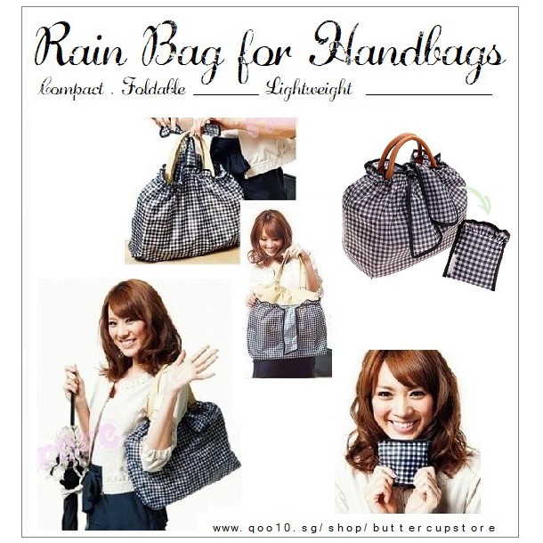 Gingham Rain Bag . Waterresistant Bag Protector. Raincoat for bag