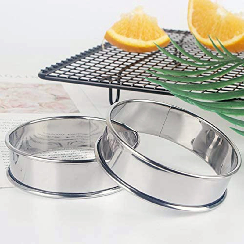 Webake Crumpet Rings siliconen 4 stuks 9 cm pannenkoekenvorm voor pan spiegeleieren eierringen eieren ring voor crumpet pancake eieren