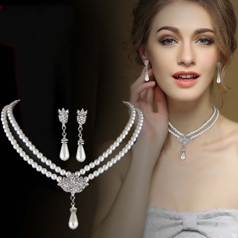 Diamond necklace set on sale for engagement