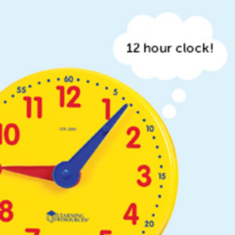🛒 Learning Resources Big Time Clock Jumbo or Mini Clocks Yellow Gear ...