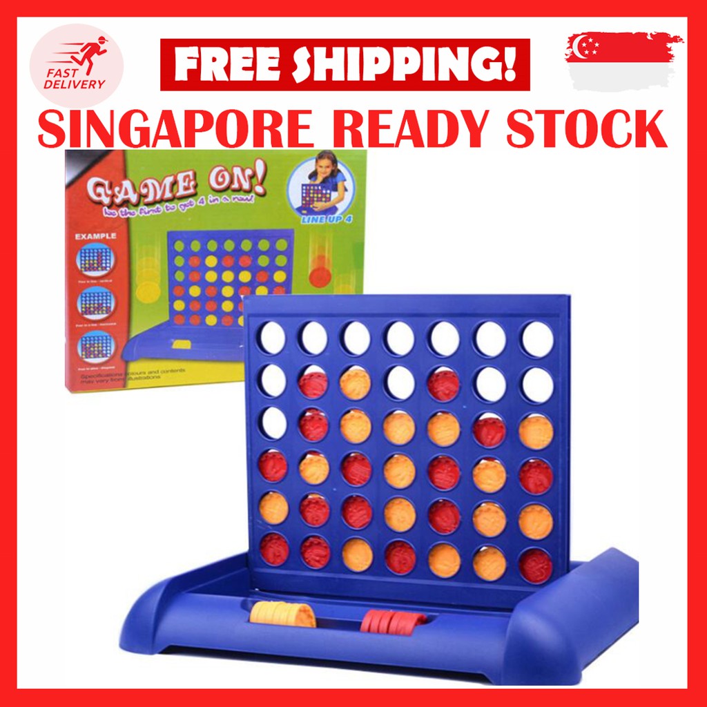 CONNECT 4 IN A LINE GAME CLASSIC 4 BOARD GAMES FOR KIDS AND FAMILY 4 IN A  ROW GAME | Shopee Singapore