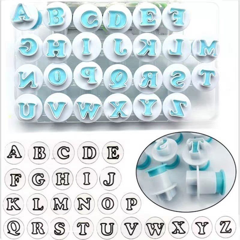 26 pcs Capital Letter Alphabet / Small Letters Alphabets Cutter CHOP 26 ...