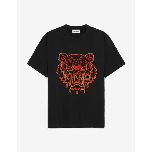 Authentic Kenzo Embroidered Tiger Eye Print Tee