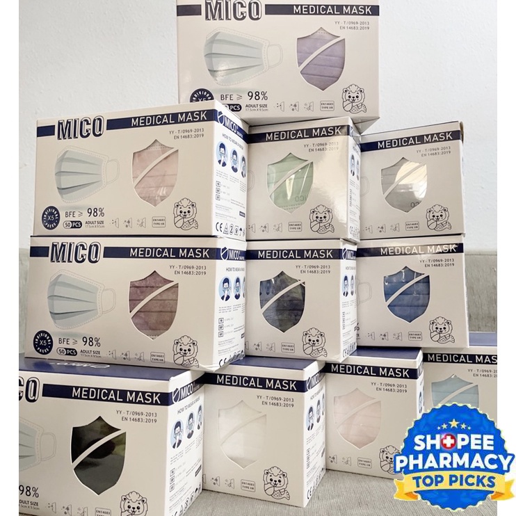 [SG BRAND] MICO Adult 3ply Medical Surgical Mask BEF>98 Disposable