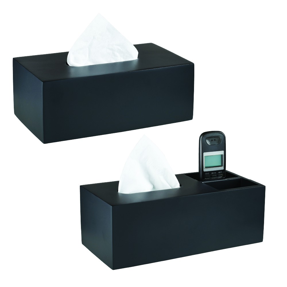 JVD Gothic Resin Rectangle Tissue Box Holder (With or Without Remote