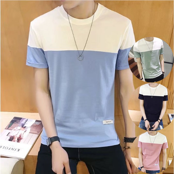 Triple A Men's short-sleeved t-shirt summer 2022 youthstudent bottoming shirt trendy top clothes men's clothing