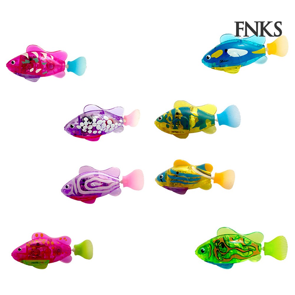 Sp_Electronic Fish Robot Flashing Aquarium Tank Bath Tub Decor Children Toy Gift