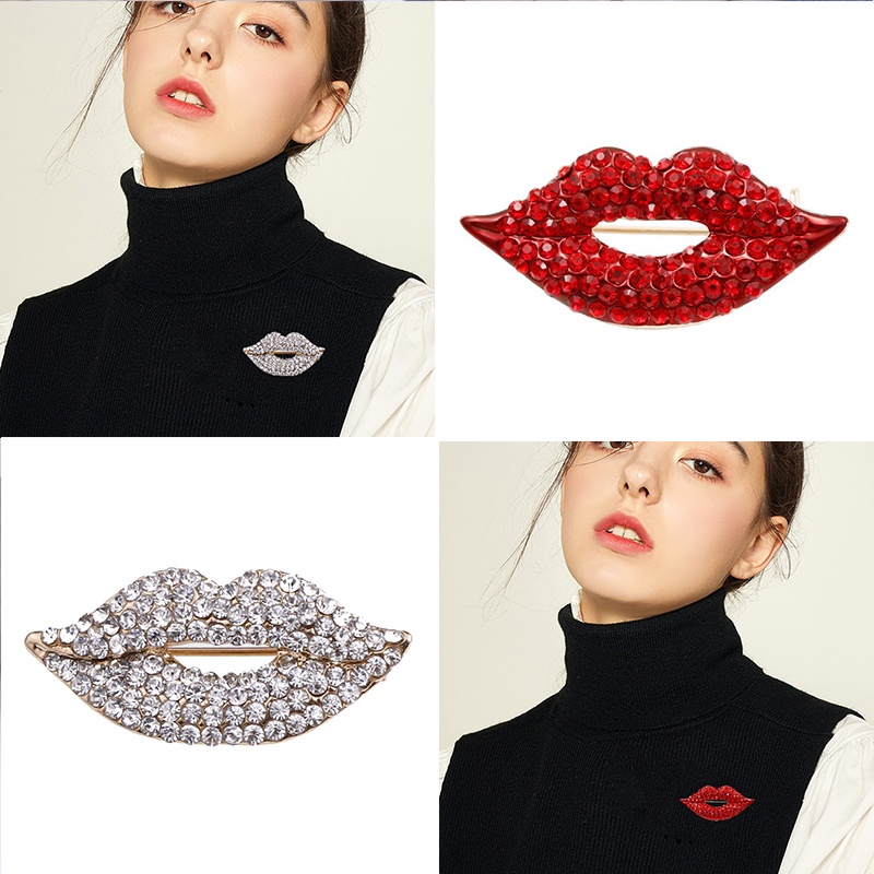 Red lips 2024 brooch