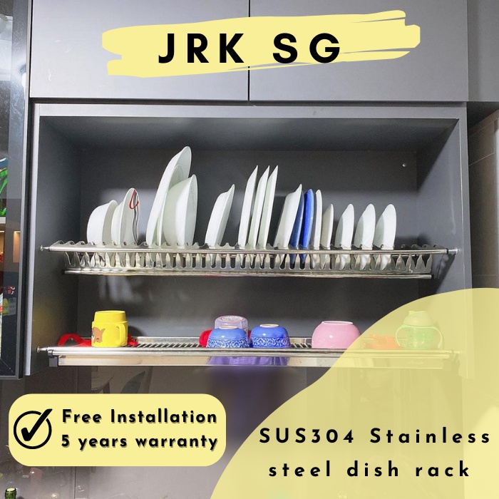 🇸🇬Anti-rust SUS304 Stainless Steel Dish Rack for Cabinet Furniture ...