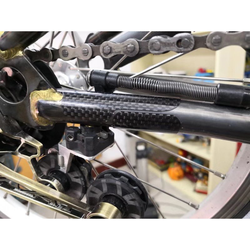 Carbon Fibre Frame Protection for Brompton Sticker Folding Bike Bicycle