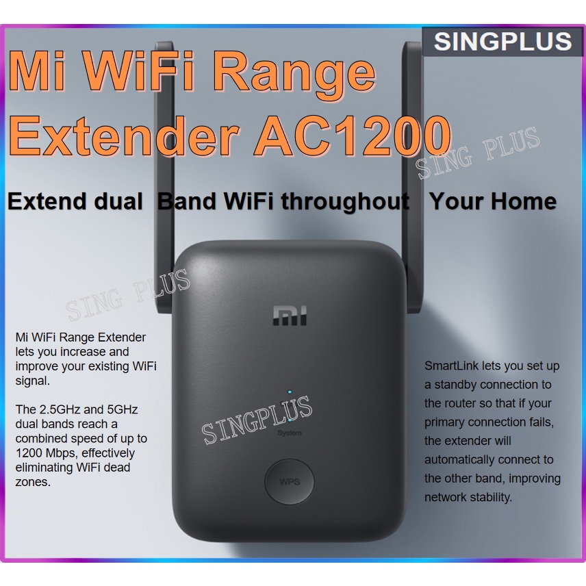 New Global Version Xiaomi Mi WiFi Range Extender AC1200 2.4GHz And 5GHz ...