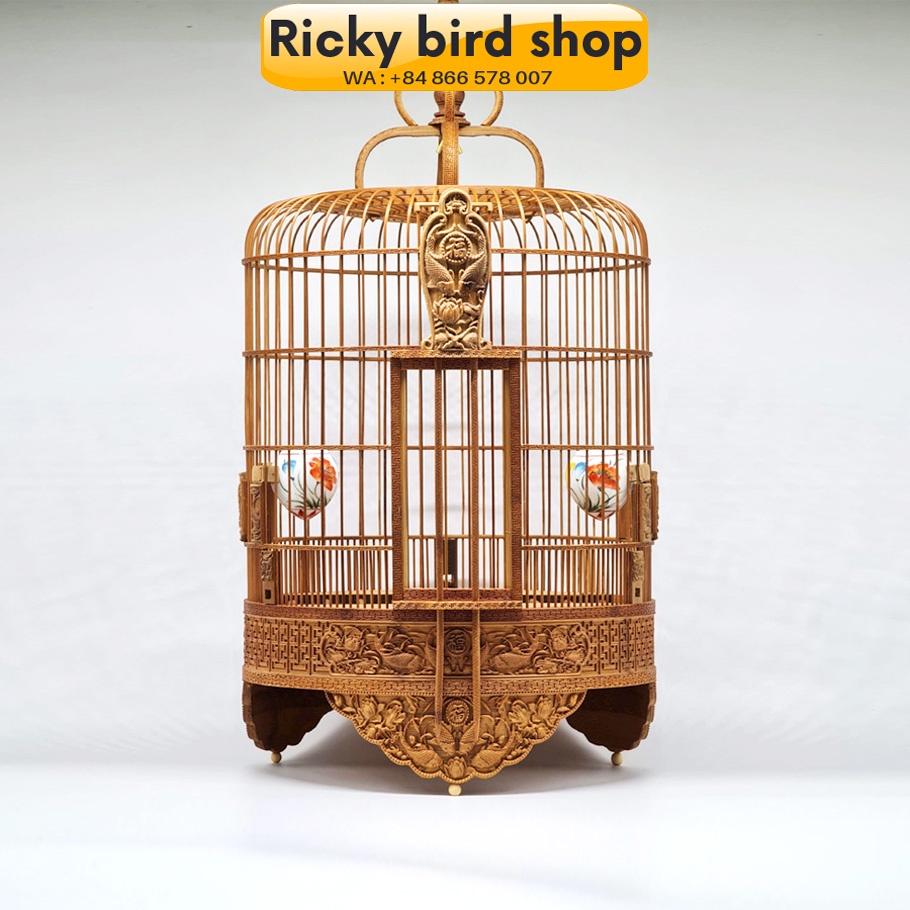 Bamboo Birdcage, Hwamei bird cage Fish design Shopee Singapore