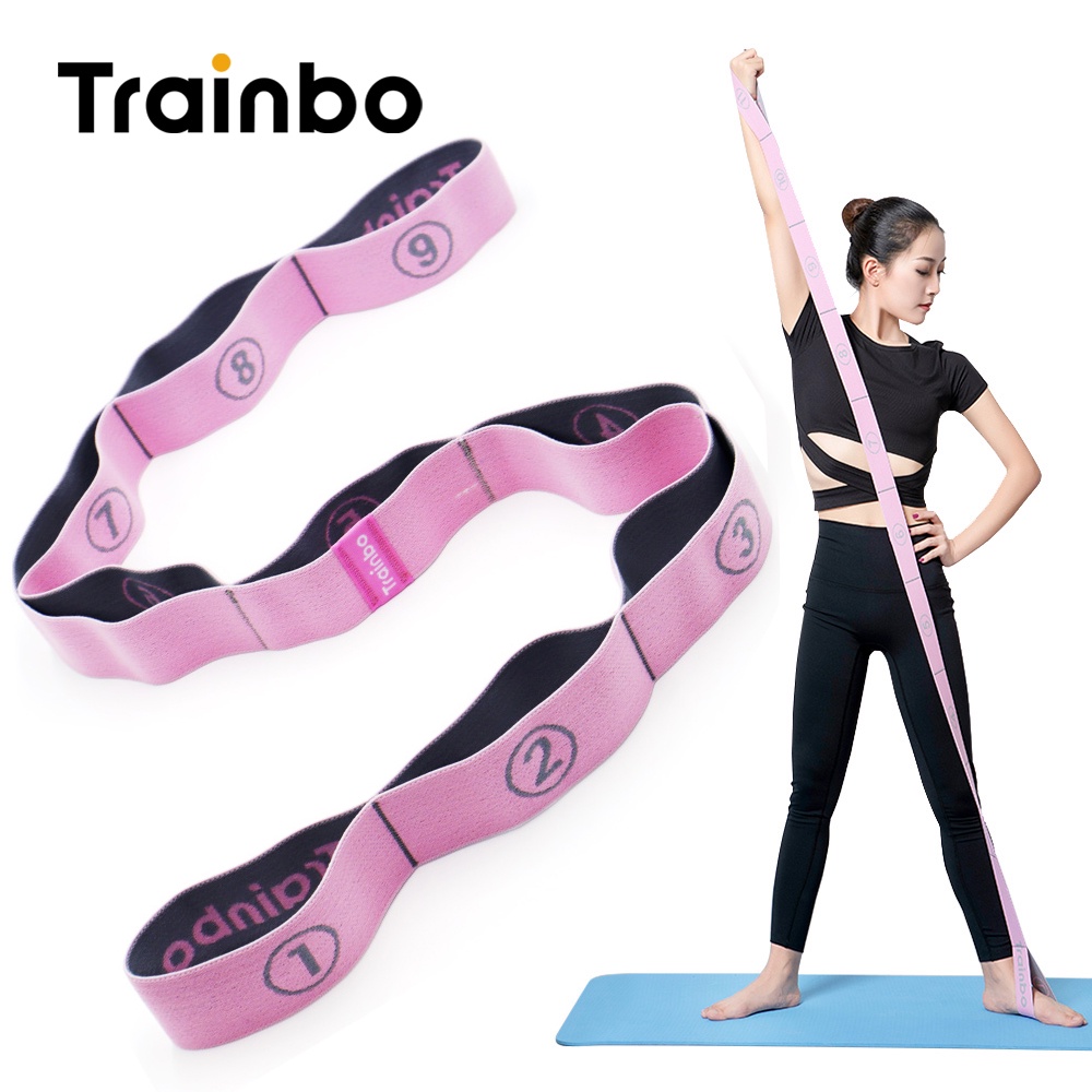 5Pcs Yoga Equipment Set Kit Yoga Pilates Ring Cotton Strap Resistance Loop  Band Figure Resistance Band Exercise Stretching Strap