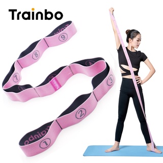 Trainbo Stretch Strap Elastic Yoga Stretching Strap Multi-Loop for Physical  Therapy Pilates Dance Gymnastics Exercise Flexible Pilates Stretch Band