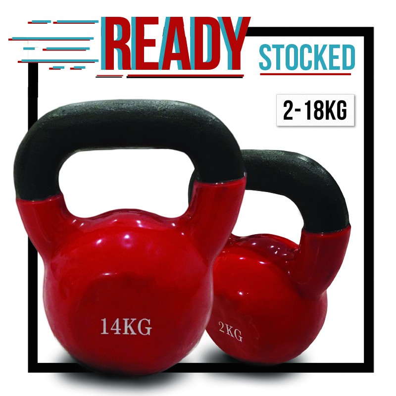 [SG READY STOCK] 418KG Vinyl Rubber Coated Kettlebell Kettlebells